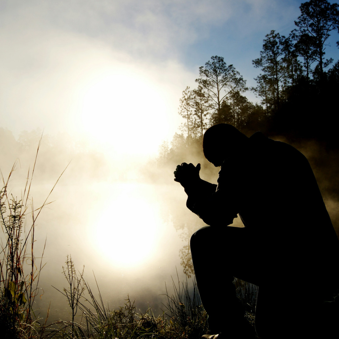 A serene calm lake representing deep personal prayer